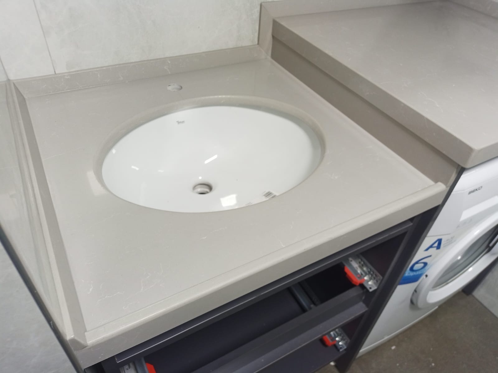 Ankara tundra elips lavabo banyo tezgahı
